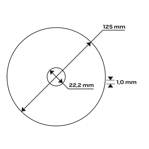 Vágókorong fémhez 125x1x22mm, 41A60-T-BF, min. rendelés: 5db