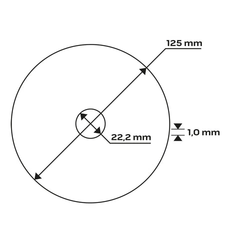 Vágókorong fémhez 125x1mm INOX, min. rendelés: 5db