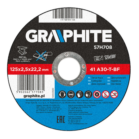 Vágókorong fémhez 125x2.5x22mm, 41 A30-T-BF, min. rendelés: 5db