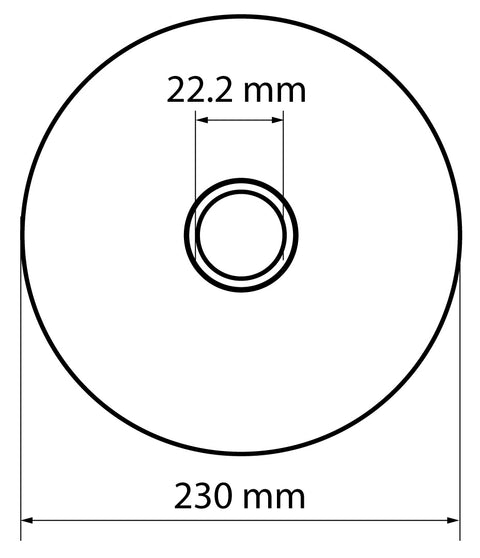 Vágókorong fémhez, alumínium oxid 230x2x22,2  41 A46-S-BF