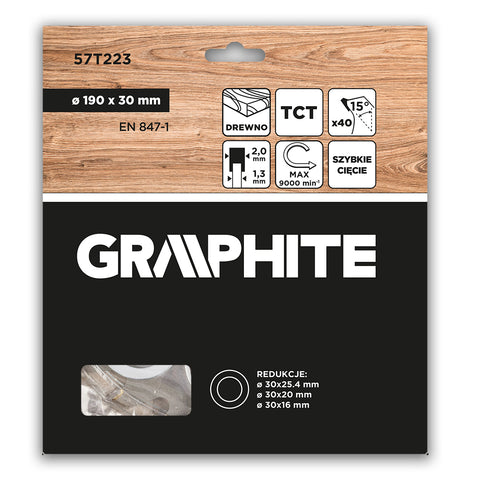 Körfűrészlap, keményfém fogakkal, 190x30mm, 40fog