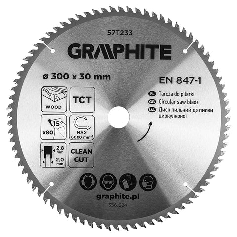 Körfűrészlap, keményfém fogakkal, 300x30mm, 80fog