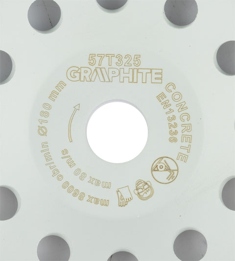 Gyémánt csiszolókorong 180x22.2mm, szegmenses, 2 soros, száraz