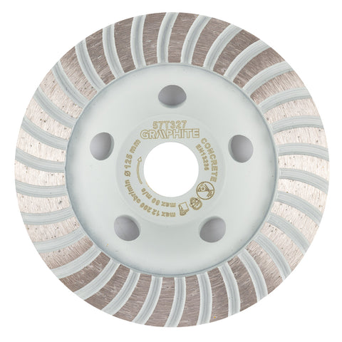 Gyémánt csiszolókorong 125x22.2mm, turbo, száraz