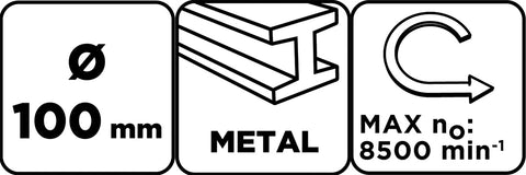 Drótkorong, fazék, hullámos, 100mm, M14