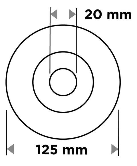 Drótkorong, tányér, hullámos, 125x20mm, asztali gépekre
