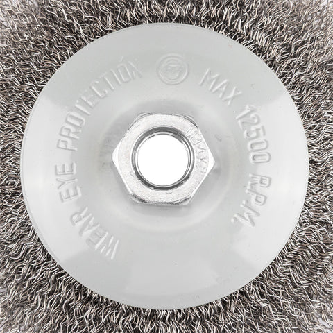 Drótkorong, tányér, hullámos, 125mm, M14