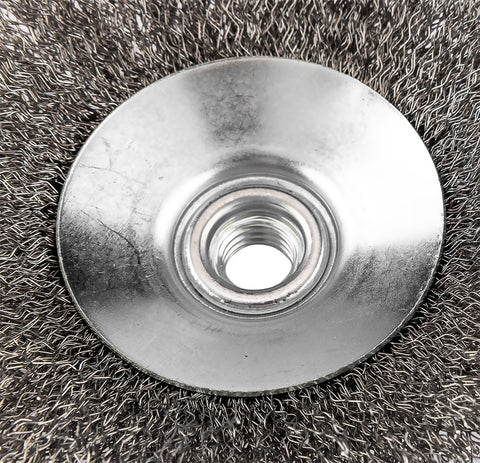 Drótkorong, tányér, hullámos, 125mm, M14