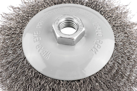 Drótkorong, tányér, hullámos, 125mm, M14