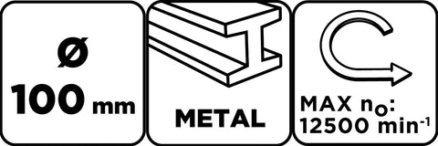 Drótkorong, tányér, hullámos, 100mm, M14