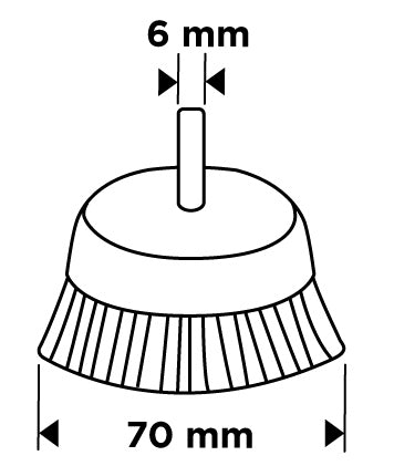 Drótkorong, fazék, hullámos, 70mm, csapos