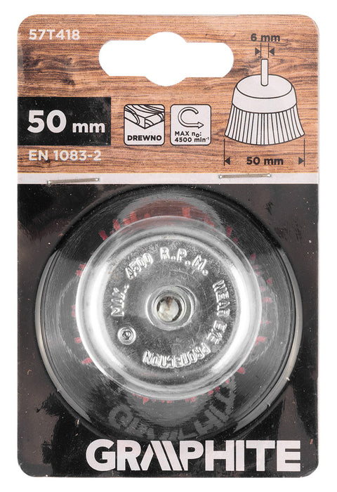 Drótkorong, fazék, műanyag, 50mm, csapos