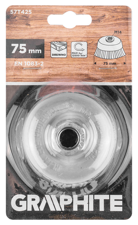 Drótkorong, fazék, műanyag, 75mm, M14