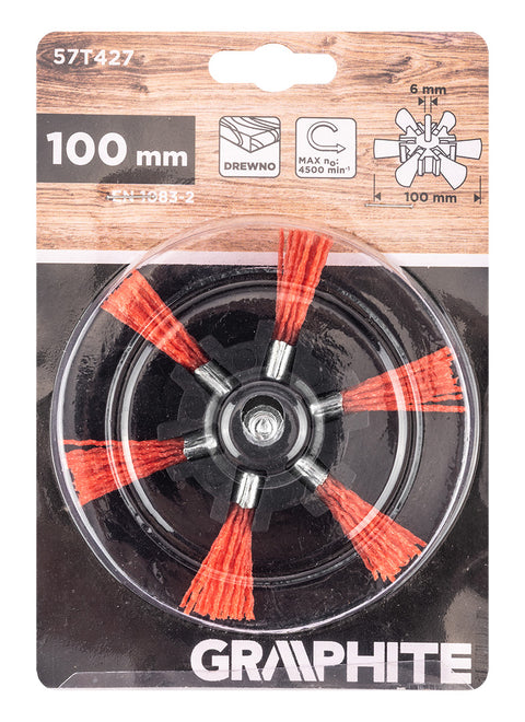 Drótkorong, körkefe, műanyag, 100mm, csapos