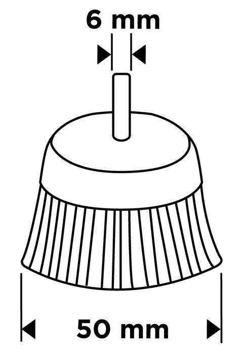 Drótkorong, fazék, hullámos, 50mm, csapos