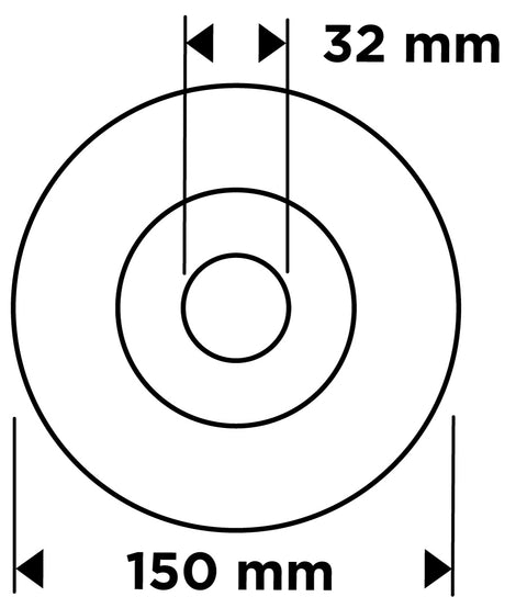 Drótkorong, tányér, hullámos, 150x20mm, asztali gépekre