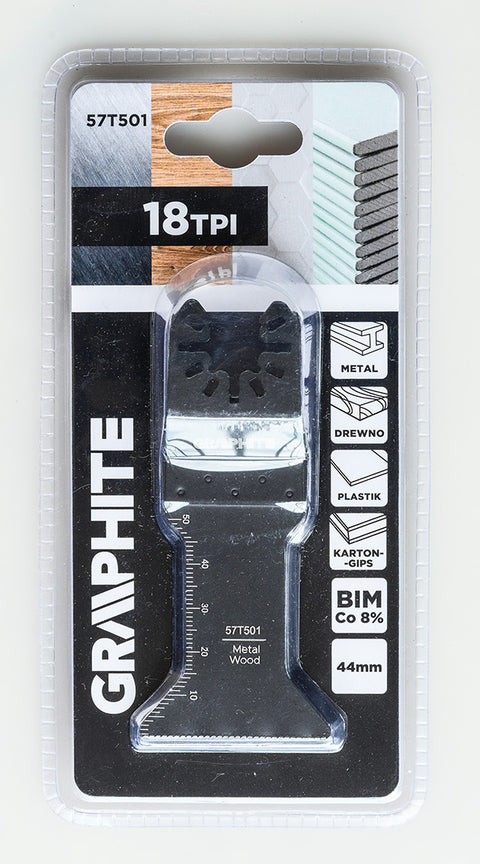 Multigép, rezgőgép lap, BIM,8% cobalt, 44mm, egyenes merülőfűrész, fémhez