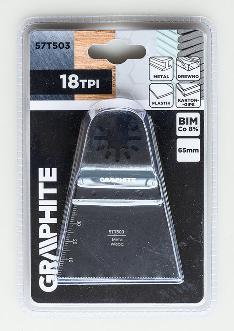 Multigép, rezgőgép lap, BIM,8% cobalt, 65mm, egyenes merülőfűrész, fémhez