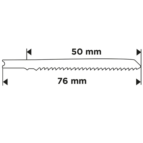 Dekopírfűrészlap, U-befogó, HCS, 12TPI, 50/76mm, fa-rétegelt lemez, 2db, min.rendelés: 3db