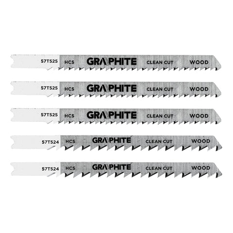 Dekopírfűrészlap, U-befogó, HCS, 6TPI, 74/100mm, fa-rétegelt lemez, 5db