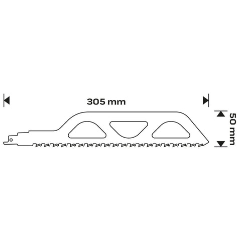 Orrfűrészlap, HM, 305x50x1.5mm, 2TPI