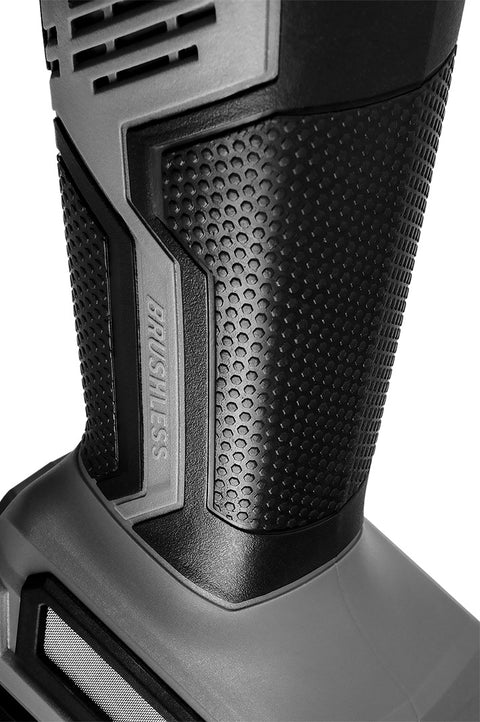 Akkus szénkefementes sarokcsiszoló ENERGY+ 18V, 125mm, akku nélkül