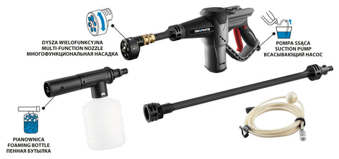 Akkus magasnyomású mosó ENERGY+ 18V, max. nyomás 2.4 bar, akku nélkül