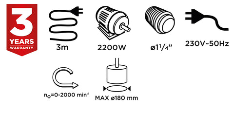 Gyémánt koronafúró/magfúrógép, kézi 2200W, állvánnyal