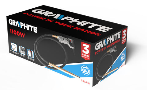 Betonvibrátor, 1100W, 4400/perc, 3m-es kábellel