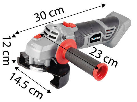 Akkus sarokcsiszoló ENERGY+ 18V, 125mm, 8500/perc, gyors burkolatállítás, akku nélkül