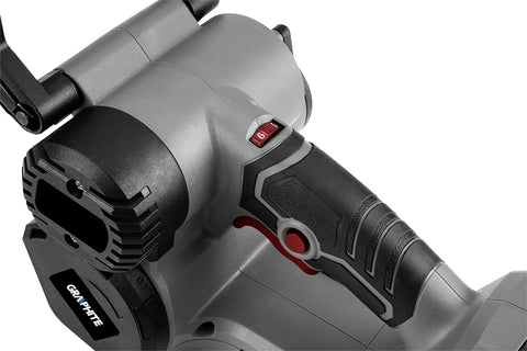 GRAPHITE 58GE137 Akkus szénkefementes hengeres síkcsiszológép, Energy+, 18V