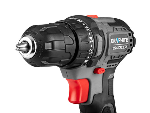 GRAPHITE 58GE139 Akkus szénkefementes fúró, csavarozó, Energy+, 18V Kompakt méret, 10mm-es tokmány, akku nélkül