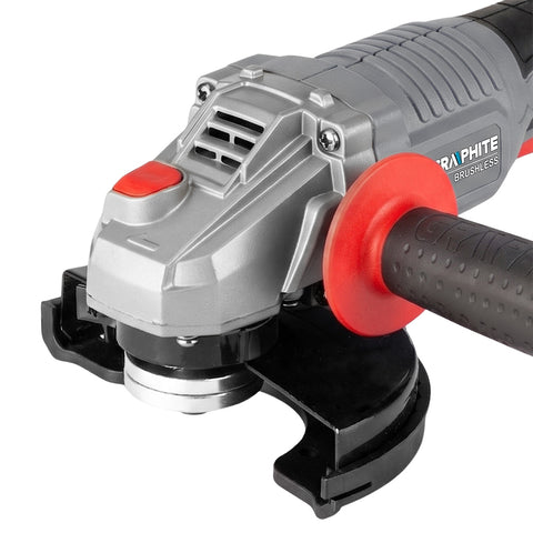 Akkus szénkefementes sarokcsiszoló, ENERGY+ 18V, 125mm, 3 fordulatszám fokozattal, akku nélkül