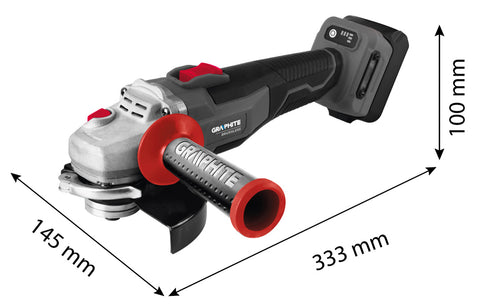 GRAPHITE 58GE142 Akkus szénkefementes sarokcsiszoló, Energy+ ,18V , 125mm, 9200 ford/perc, akku nélkül