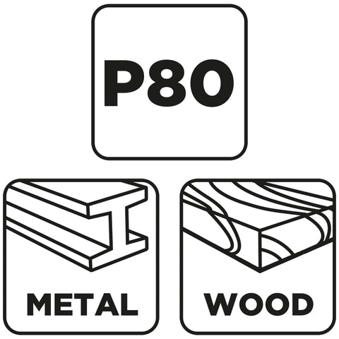 Csiszolókorong lamellás 125x22,2mm, P80 fém, fa, min.rendelés: 3db