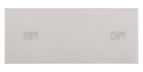 Csiszolóháló fehér 115x280mm, fa, fém, műanyag, űveg, gipszkarton csiszoláshoz, P80, min. rendelés: 3db