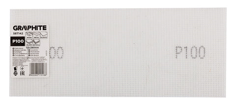 Csiszolóháló fehér 115x280mm, fa, fém, műanyag, űveg, gipszkarton csiszoláshoz, P100, min. rendelés: 3db