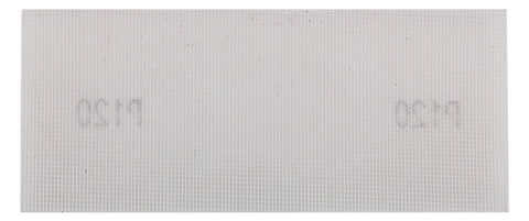 Csiszolóháló fehér 115x280mm, fa, fém, műanyag, űveg, gipszkarton csiszoláshoz, P120, min. rendelés: 3db