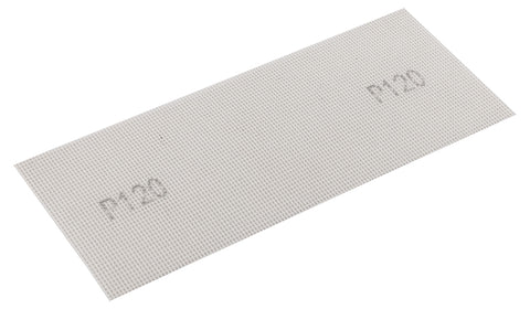 Csiszolóháló fehér 115x280mm, fa, fém, műanyag, űveg, gipszkarton csiszoláshoz, P120, min. rendelés: 3db
