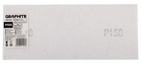 Csiszolóháló fehér 115x280mm, fa, fém, műanyag, űveg, gipszkarton csiszoláshoz, P150, min. rendelés: 3db