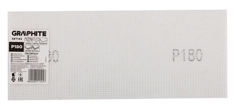 Csiszolóháló fehér 115x280mm, fa, fém, műanyag, űveg, gipszkarton csiszoláshoz, P180, min. rendelés: 3db