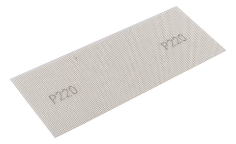 Csiszolóháló fehér 115x280mm, fa, fém, műanyag, űveg, gipszkarton csiszoláshoz, P220, min. rendelés: 3db