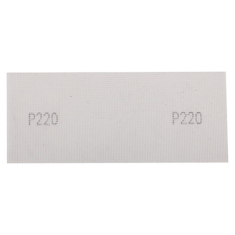 Csiszolóháló fehér 115x280mm, fa, fém, műanyag, űveg, gipszkarton csiszoláshoz, P220, min. rendelés: 3db