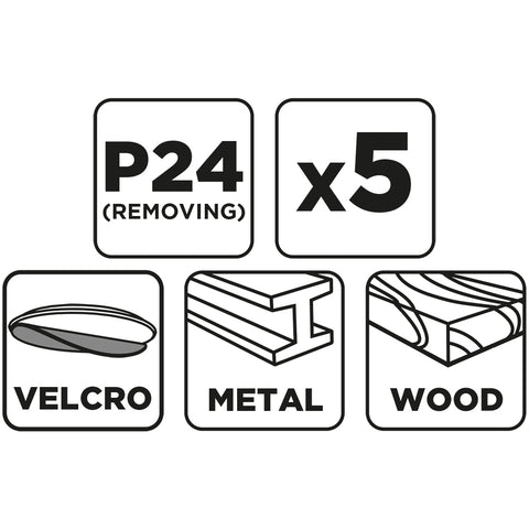 Csiszolókorong tépőzáras 125mm, P24, 5db, min.rendelés: 3db