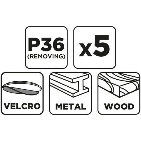 Csiszolókorong tépőzáras 125mm, P36, 5db, min.rendelés: 3db