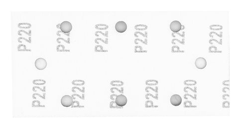 Csiszolópapír tépőzáras 93x185mm, P220, 8 lyukas, 5db