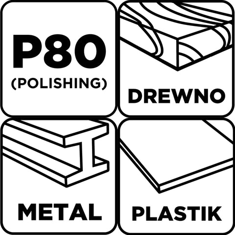 Csiszolópapír tépőzáras 93x230mm, P80, 5db, min.rendelés: 3db