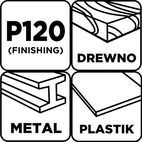 Csiszolópapír tépőzáras 93x230mm, P120, 5db, min.rendelés: 3db