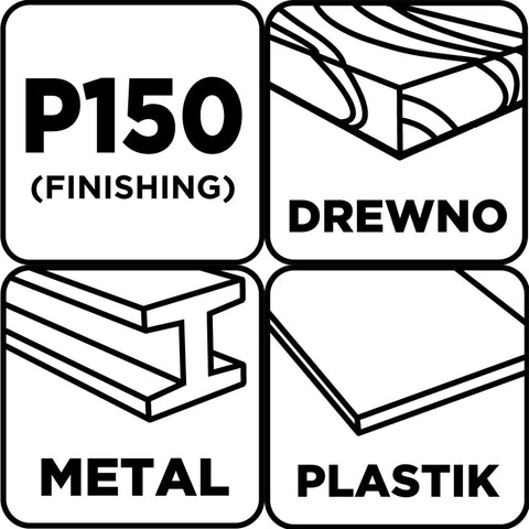 Csiszolópapír tépőzáras 93x230mm, P150, 5db, min.rendelés: 3db