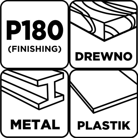 Csiszolópapír tépőzáras 93x230mm, P180, 5db, min.rendelés: 3db